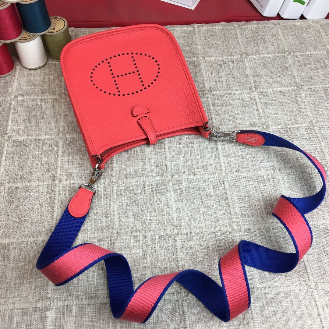 에르메스 미니 에블린16 로즈 텍사스 은장